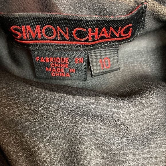 SIMON Chang sheer blouse minimalist neutral - Picture 2 of 6